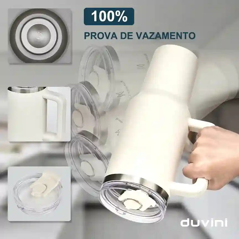 Garrafa Térmica Com Canudo + Frete Grátis + Bônus + Descontos