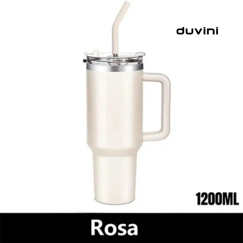 Garrafa Térmica Com Canudo + Frete Grátis + Bônus + Descontos