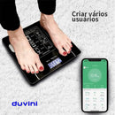 Balança Digital de Bioimpedância BioBalance com Monitoramento Corporal Completo