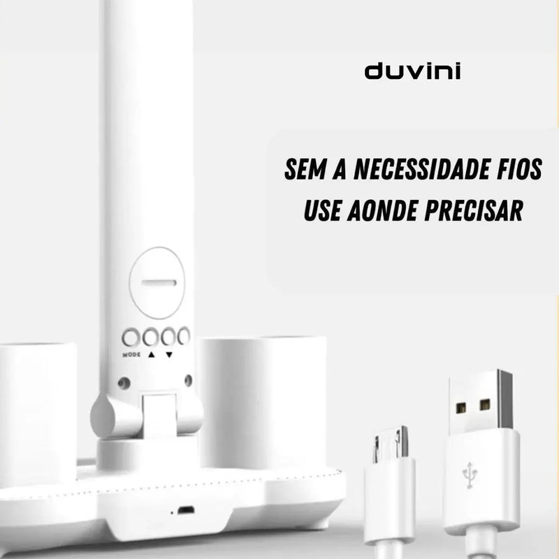 Luminária de Mesa LED com Relógio + Porta Canetas + Frete Grátis + Bônus + Descontos
