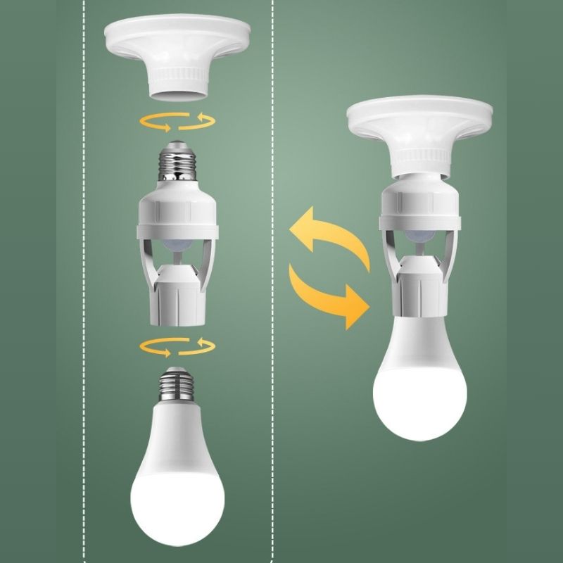 Sensor de Presença para Soquete de Lâmpada + Frete Grátis + Bônus + Descontos
