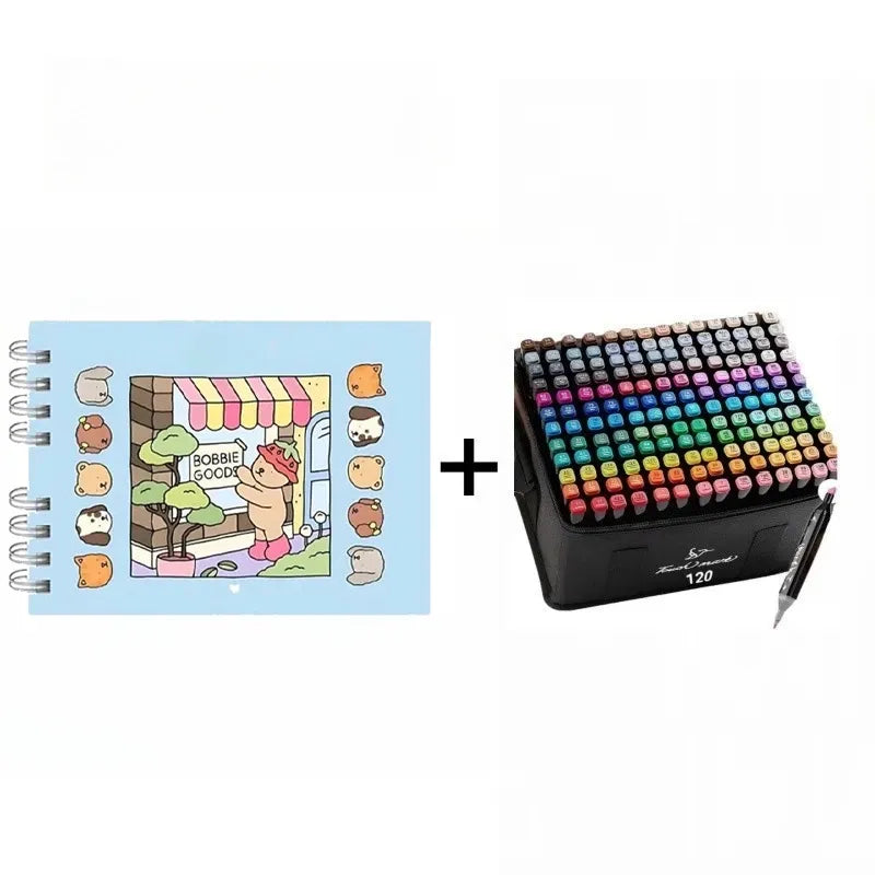 Kit Livro Colorir Bobbie Goods + Canetinhas Coloridas
