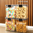 Kit de Potes Herméticos OrganizaPro com Vedação Total