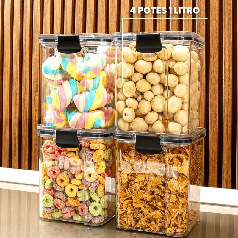 Kit de Potes Herméticos + Frete Grátis + Bônus + Descontos