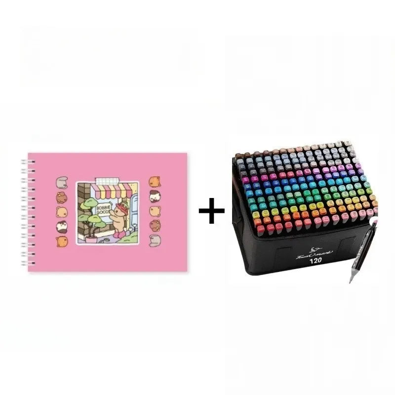 Kit Livro Colorir Bobbie Goods + Canetinhas Coloridas