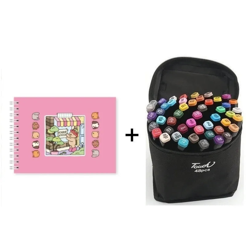 Kit Livro Colorir Bobbie Goods + Canetinhas Coloridas