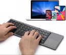 Teclado Portátil CompactKey com Bluetooth e Touchpad Integrado