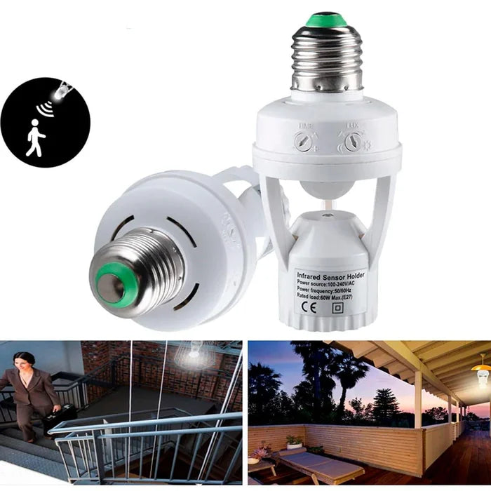 Sensor de Presença para Soquete de Lâmpada + Frete Grátis + Bônus + Descontos