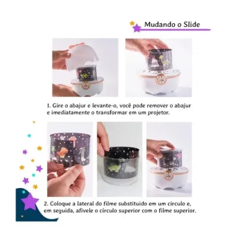Luminária + Projetor de Imagens Infantis + Frete Grátis + Bônus + Descontos