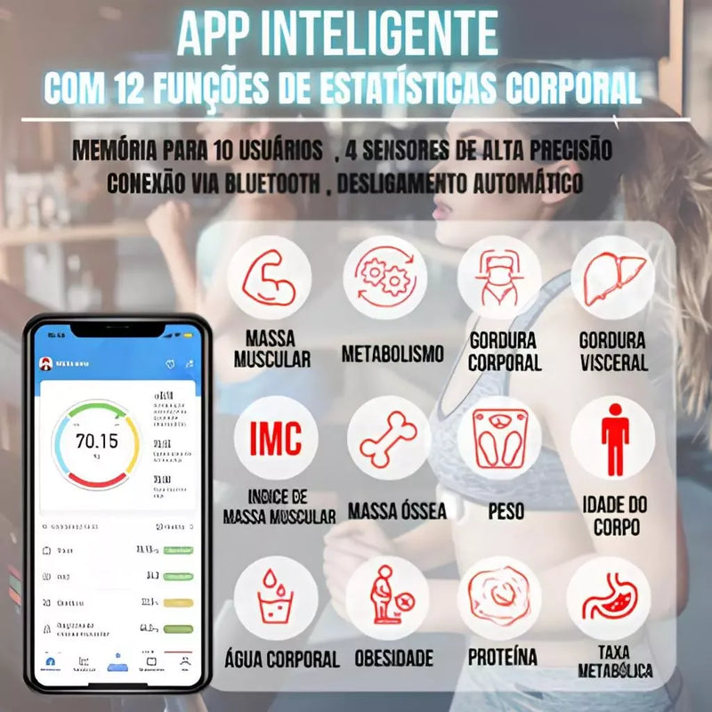 Balança Digital de Bioimpedância + Frete Grátis + Bônus + Descontos