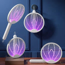 Raquete Elétrica PowerShock Recarregável com Luz Atrativa