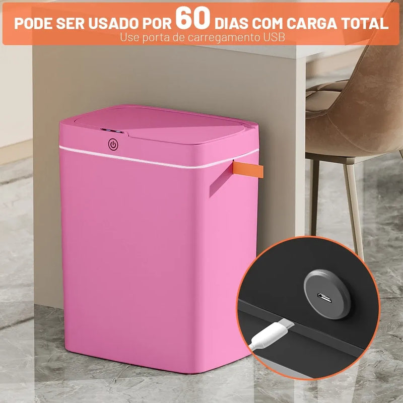 Lixeira Automática com Sensor + Frete Grátis + Bônus + Descontos