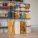 Kit de Potes Herméticos OrganizaPro com Vedação Total