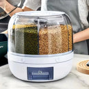 Dispenser de Grãos CerealMix Giratório com 6 Compartimentos