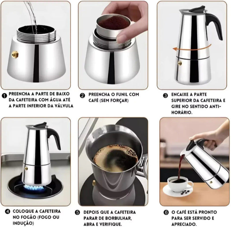 Cafeteira Italiana + Frete Grátis + Bônus + Descontos