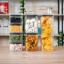 Kit de Potes Herméticos OrganizaPro com Vedação Total