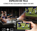 Mini Projetor de Cinema CineMax 4K com Wi-Fi Integrado