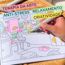 Kit Livro de Colorir Bobbie Goods com Canetinhas de Ponta Dupla