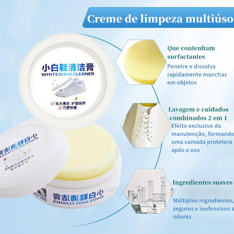 Creme de Limpeza de Tênis + Escova + Frete Grátis + Bônus + Descontos