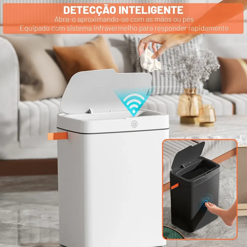 Lixeira Automática com Sensor + Frete Grátis + Bônus + Descontos