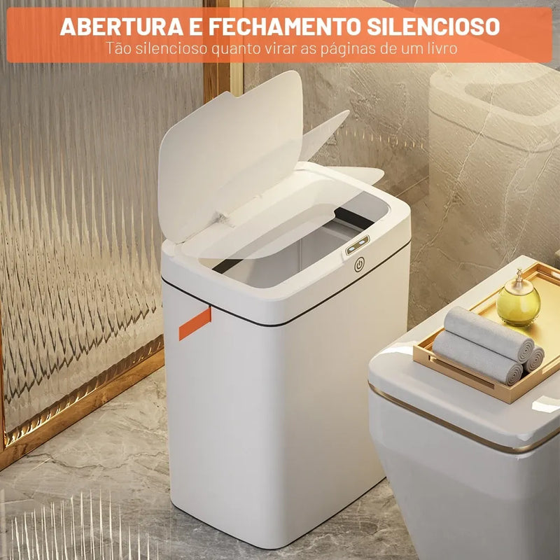Lixeira Automática com Sensor + Frete Grátis + Bônus + Descontos