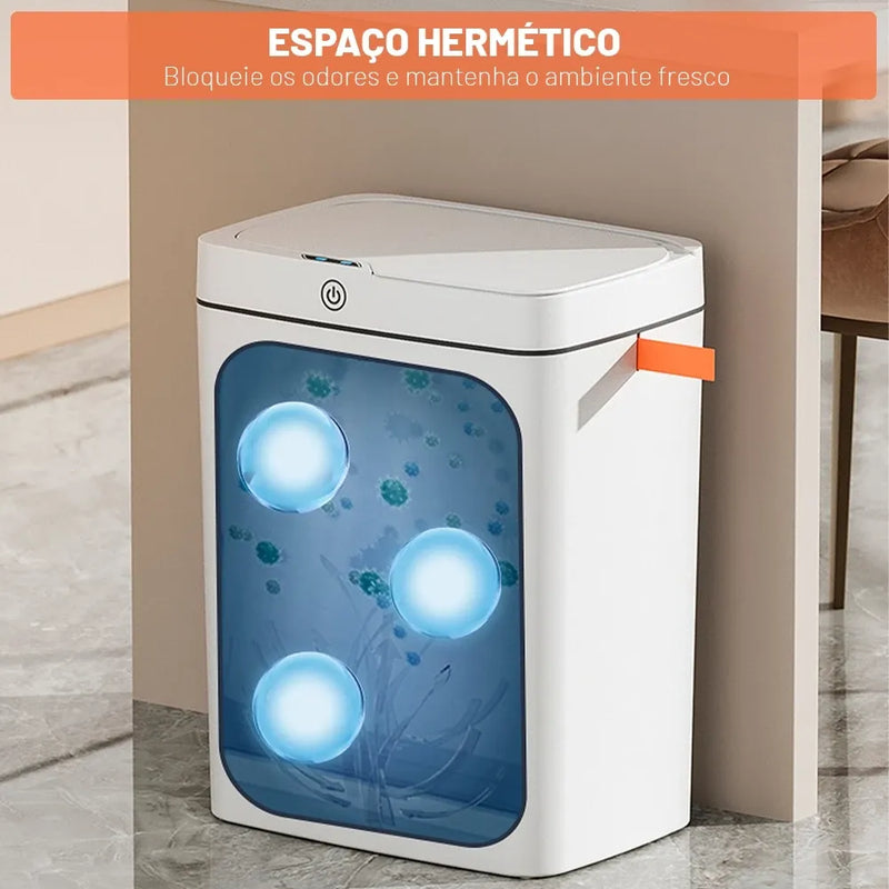 Lixeira Automática com Sensor + Frete Grátis + Bônus + Descontos