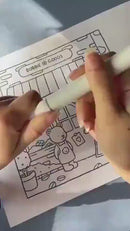 Kit Livro de Colorir Bobbie Goods com Canetinhas de Ponta Dupla