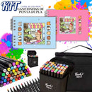 Kit Livro de Colorir Bobbie Goods com Canetinhas de Ponta Dupla