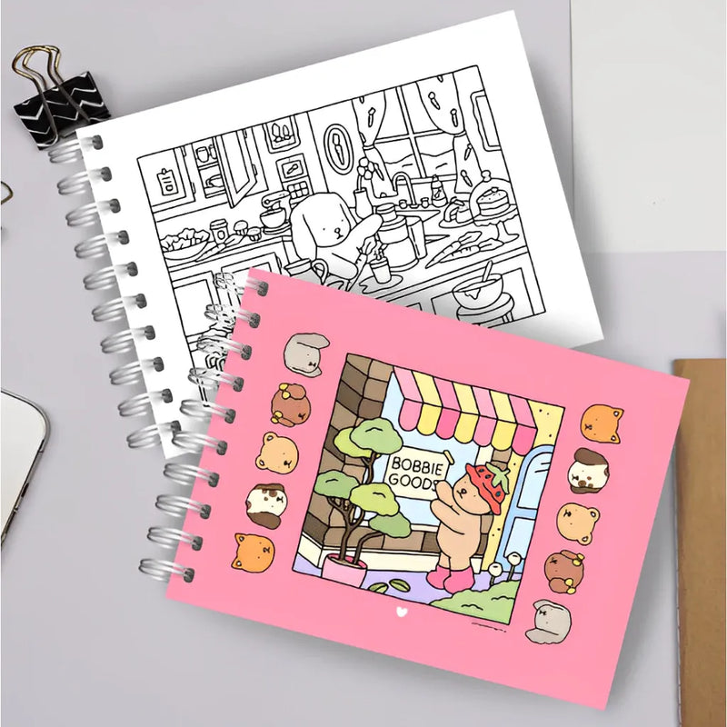 Kit Livro Colorir Bobbie Goods + Canetinhas Coloridas