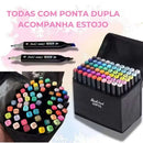 Kit Livro de Colorir Bobbie Goods com Canetinhas de Ponta Dupla