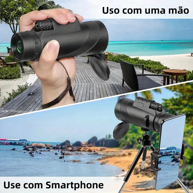 Monóculo Ultra Zoom + Tripé + Suporte de Celular + Frete Grátis + Bônus + Descontos