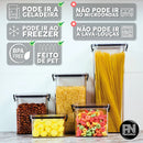 Kit de Potes Herméticos OrganizaPro com Vedação Total