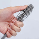 Escova de Silicone Multiuso FlexiClean com Cabo Longo para Limpeza Profunda - Kit com 3 Unidades